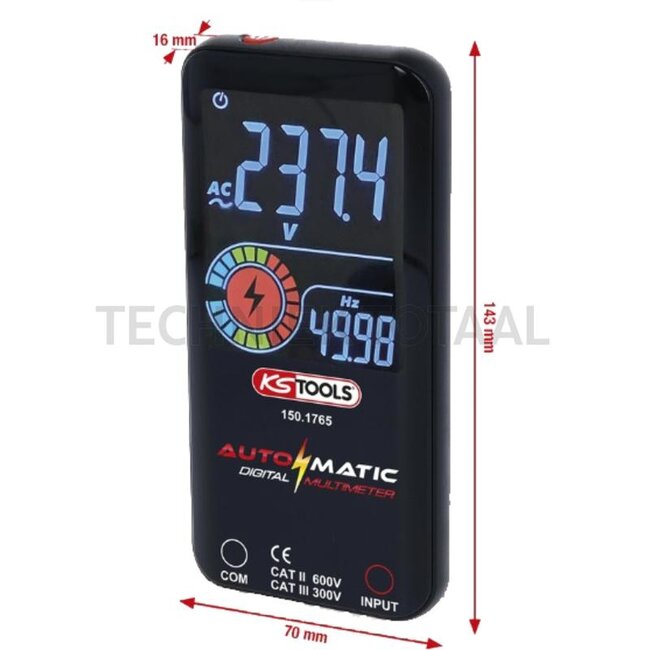 KS Tools Automatic digital multimeter including probes | 150.1765
