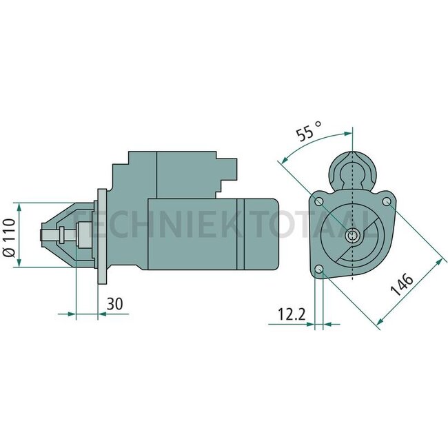 MAHLE Starter 24 V, 3,6 kW, 10 Zähne, Ø 100 mm | MS 1002