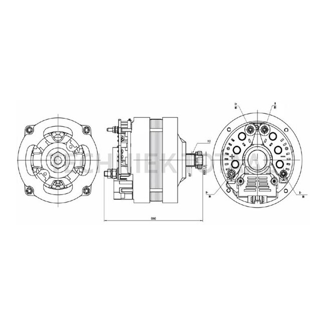 HELLA Alternator 14 V, 80 A, without belt pulley | 8EL 015 643-071