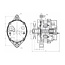 HELLA Alternator 14 V, 65 A, pulley Ø 92 mm, 1 groove Massey Ferguson 231 | 8EL 015 643-221, 3405390M1