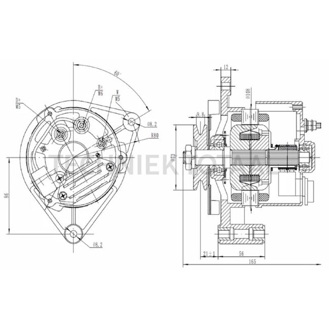 HELLA Generator 14 V, 33 A Case IH, Deutz-Fahr, John Deere | 8EL 012 427-651, 01177481, 130100090739, 130100090744, 1532068C1