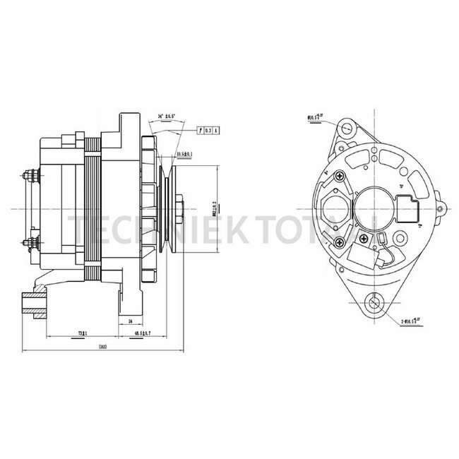 HELLA Alternator 14 V / 33 A, pulley Ø 72 mm, 1 groove, Fiat, Ford, Laverda | 8EL 012 427-661, 5101645, 9972269