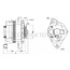 HELLA Alternator 14 V / 33 A, pulley Ø 72 mm, 1 groove, Fiat, Ford, Laverda | 8EL 012 427-661, 5101645, 9972269