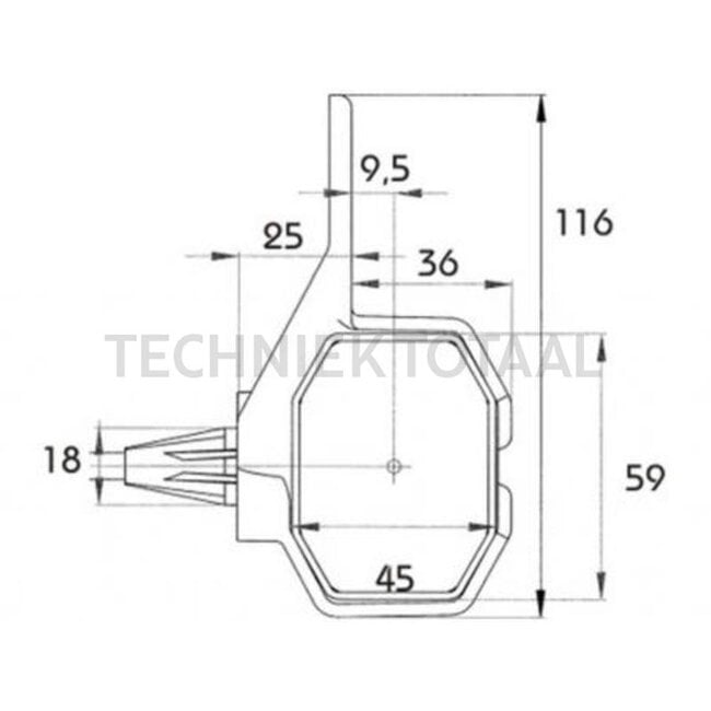 PROPLAST LED Positionsleuchte SUPERPOINT 12 / 24 V, 97 x 50 x 83 mm, Pendelhalter | 44190004