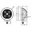GRANIT Arbeitsscheinwerfer LED Flutlicht 40 W, 108 x 77 mm | 12220051, 2.8029.300.0, AL119291, AL150478, AL174341