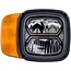 GRANIT Fahrscheinwerfer LED rechts beheizt 209 x 158 x 119 mm, 12 / 24 V, 6pin DT