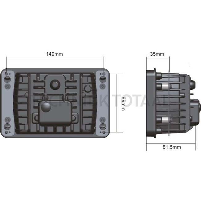 GRANIT Hauptscheinwerfer LED 12/24 V, 168 x 107 x 81,5 mm, H4 | 1-34-672-040, 1-34-672-050, 1693944M93, 3809346M91, 3824712M91