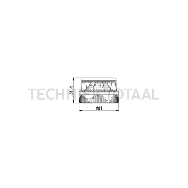 GRANIT LED Blitz-/Rundumleuchte Ø 81 mm, 9 V, magnetisch