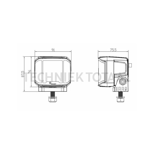 GRANIT Arbeitsscheinwerfer LED Fernscheinwerfer 3600 lm, 60 W, 10 - 30 V, 91 x 87,5 x 75,5 mm