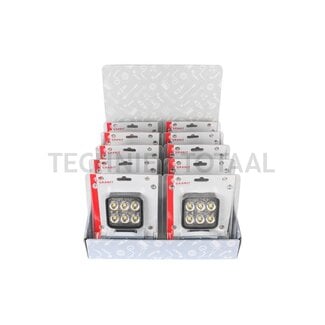 GRANIT Werklamp LED 36 W, 2938 lm, 12 / 24 V, 85 x 85 x 42 mm - 10 stuks