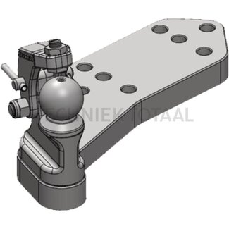 Scharmüller Gedwongen besturing 250 mm, K50, links, 2 ton, zwart, 11,45 kg