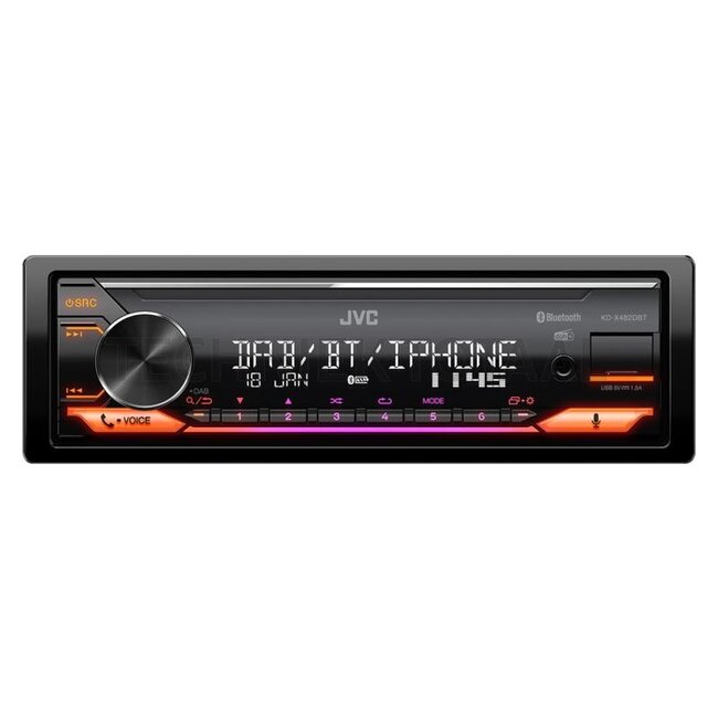 KENWOOD Radio DAB+ mit Bluetooth und Amazon Alexa, 4 x 50 W, 182 mm | KD-X482DBT