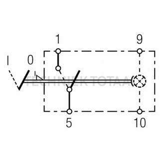 GRANIT Rastschalter kipbediening I-0, 4 Anschlüsse, 12 / 24 V