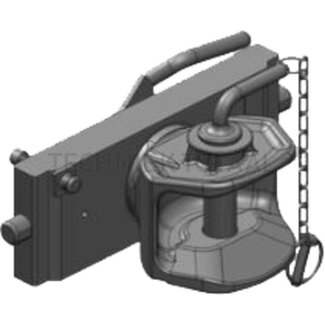 Scharmüller Zugmaul penkoppeling 31 mm, Schienenbreite 330 mm, Plattenhöhe 120 mm