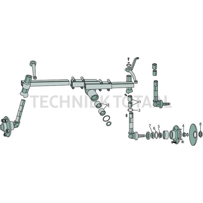 GRANIT Piston rod with linkage front axle Eicher ES 200 - ES 400 | 3186172M92