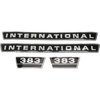 . Aufklebersatz Aluminium Frontgitter Case IH 383
