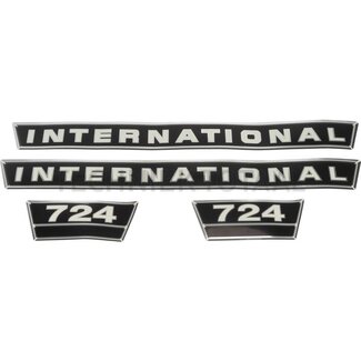 . Aufklebersatz Aluminium Frontgitter Case IH 724