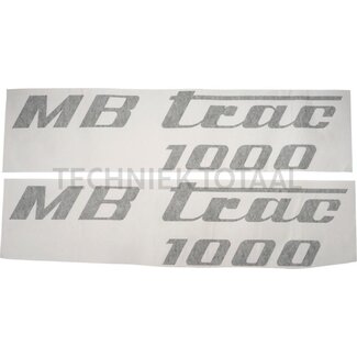 . Aufklebersatz olivgrün links und rechts Mercedes Benz MB-Trac 1000