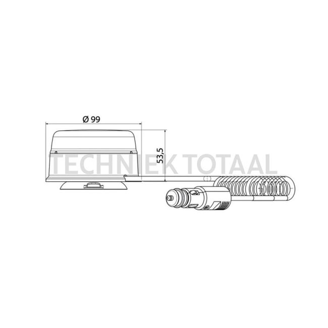 Vignal LED zwaailamp ATLASSINO Ø 99 mm, 10 - 30 V, magnetisch