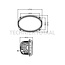 GRANIT Arbeitsscheinwerfer LED Flutlicht 40 W, oval Case IH, John Deere | 87106352, 87106354, RE173600, RE181964, RE260102