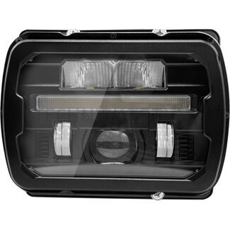 GRANIT Hauptscheinwerfer LED 12/24 V, 205 x 165 x 84,5 mm, H4 Case IH, Fiat