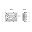 GRANIT Hauptscheinwerfer LED 12/24 V, 205 x 165 x 84,5 mm, H4 Case IH, Fiat | 5120073, 5138349
