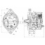HELLA Dynamo 14 V / 65 A, zonder poelie, Case IH, John Deere | 8EL 015 643-311, A187873, SE501387, TY6799