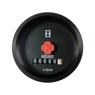 VDO Betriebsstundenzähler 8 - 32 V, 99999,9 uur, LED-verlichting