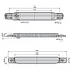 Cobo Positielicht LED wit 12 V, 184 x 23,5 x 12 mm, 8 LED's, IP66