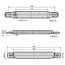 Cobo Positionsleuchte LED weiß 12 V, 184 x 23,5 x 12 mm, 8 LED's, IP66