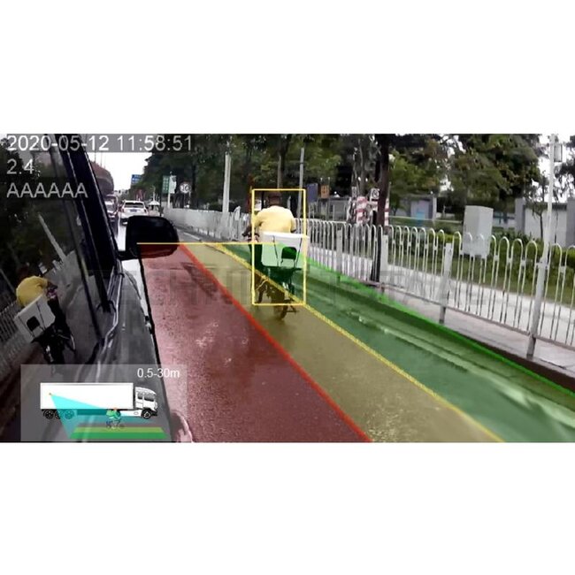 GRANIT 360° AI video system 10,1 inch monitor with 4 AI-camera's 1080p