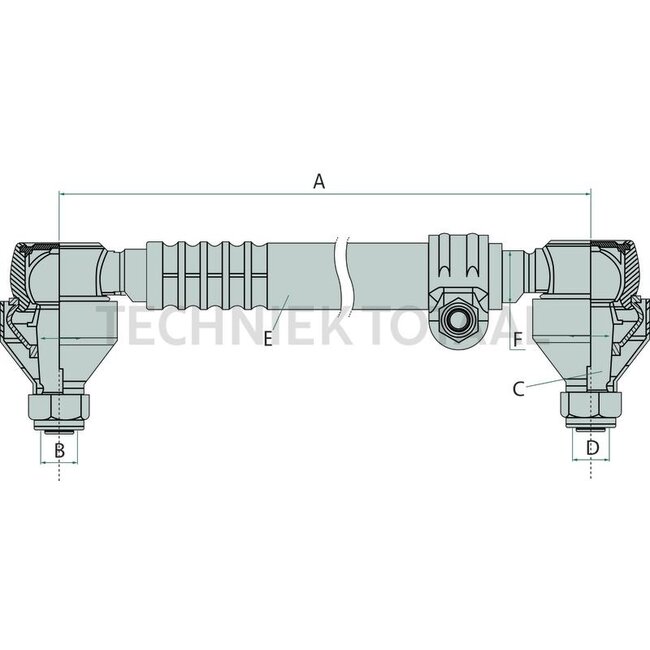 GRANIT Spurstange 1020 mm, Konus 14,5 - 16,5 mm Massey Ferguson