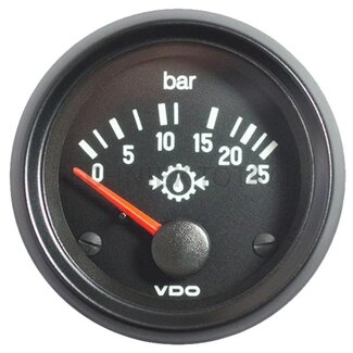 VDO Druckanzeige el. 0 - 25 bar, 52 mm, 24 V, Cockpit International