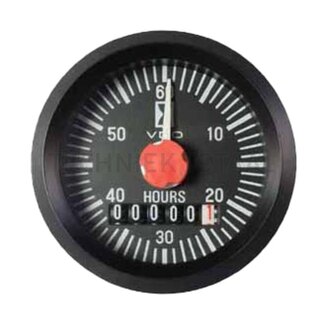 VDO Betriebsstundenzähler Ø 52 mm, 8 - 32 V, 99999,9 uur, LED
