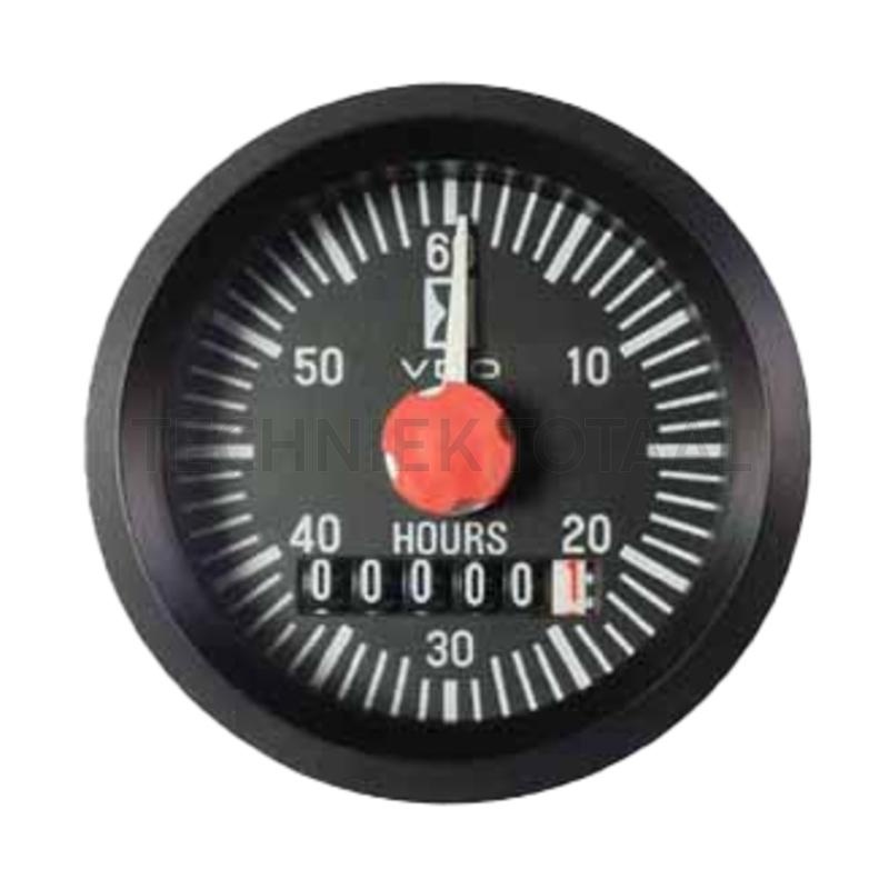 VDO Betriebsstundenzähler Ø 52 mm, 8 - 32 V, 99999,9 uur, LED | A2C1936250030