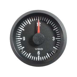 VDO Klok analoog 24 V, 0 - 12 uur, aansluiting 6,3 x 0,8 mm