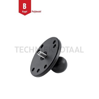 RAM MOUNTS Base plate with thread pin B-ball Ø 25,4 mm, plate Ø 63,5 mm, 1/4-20