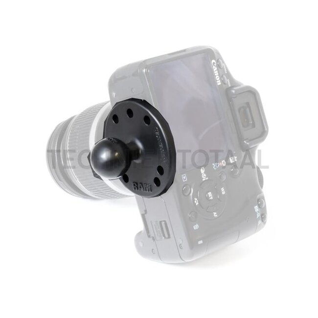 RAM MOUNTS Base plate with thread pin B-ball Ø 25,4 mm, plate Ø 63,5 mm, 1/4-20 | RAM-B-202AU