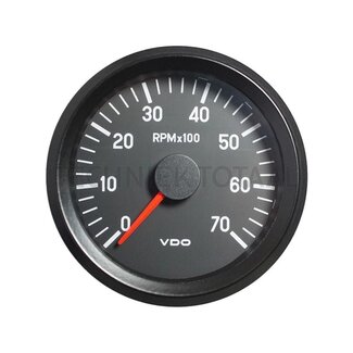 VDO Drehzahlmesser 0 - 7.000 rpm, Ø 80 mm, 12 V Cockpit International