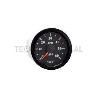 VDO Tachometer 0 - 6.000 rpm, Ø 52 mm, 12 V Cockpit Vision