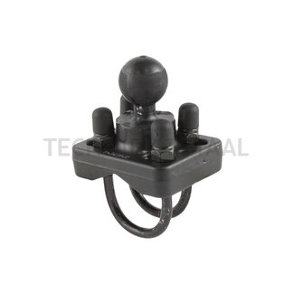 RAM MOUNTS Dubbele schroefklem B-kogel 1 inch, Ø 19,1 - 31,8 mm