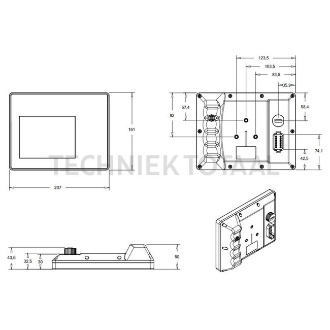 BUCHER automation Isobus-terminal JVM-306 5,7 inch touchscreen, 12 softkeys