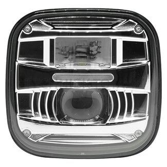 LED main headlight 12/24 V, 126 x 126 x 81 mm, H4 John Deere 6230-7530