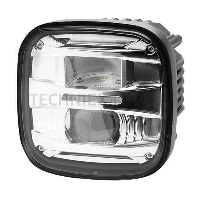 GRANIT Hauptscheinwerfer LED 12/24 V, 126 x 126 x 81 mm, H4 John Deere 6230 - 7530 | AL173619, AL178138