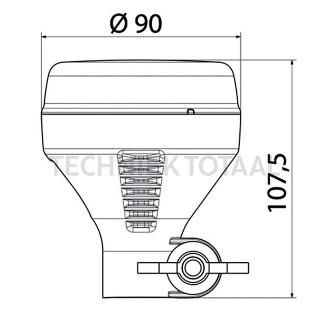 Vignal LED flitslamp ATLASSINO Ø 90 mm, 10 - 30 V, opsteekpen