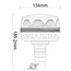 GRANIT Set of LED rotating beacons 12 / 24 V, Ø 134 mm - 2 pieces