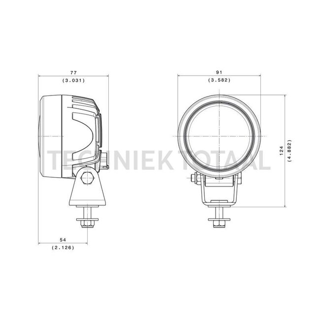 ABL Arbeitsscheinwerfer LED rund 14 W, 1000 lm, 12 / 24 V, Ø 91 x 77 mm