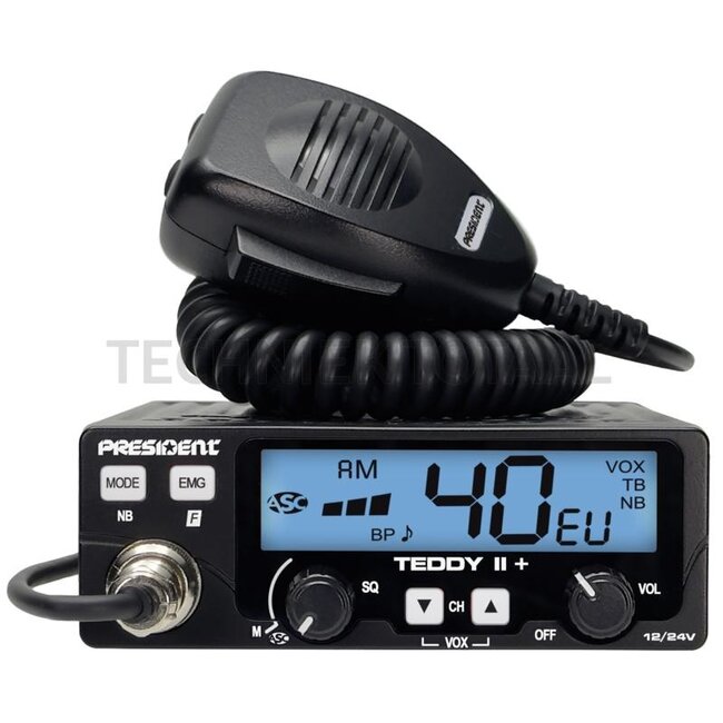 STABO CB-radio President Teddy II+, ASC, VOX 12 / 24 V | 40366