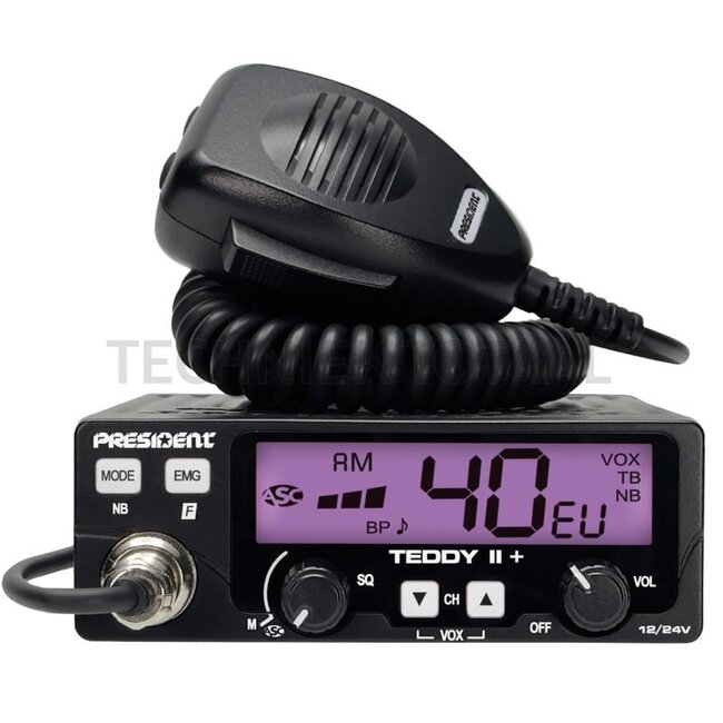 STABO CB-radio President Teddy II+, ASC, VOX 12 / 24 V | 40366
