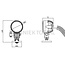 GRANIT Arbeitsscheinwerfer LED 15 W, 1700 lm, 87 x 87 x 72 mm, Spiralkabel 8000 mm